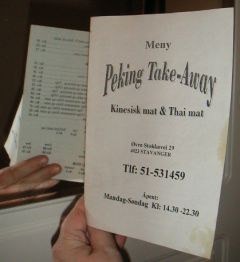 Meny - Peking Take-Away